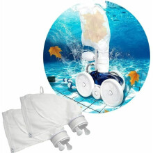 Pool-Staubsaugerbeutel, Gummiplattenschnittstelle gewährleistet Schmutzrückhaltung, kompatibel mit Polaris-Modellen, Hochdichte-Filter,
