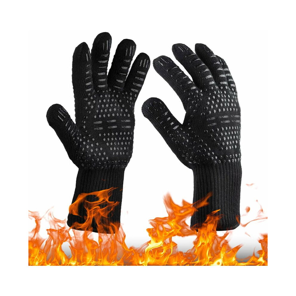 Multi-Purpose Oven Gloves, Extreme Heat Resistant Non-Slip Silicone Mitts, Breathable and Cut-Resistant for Safe Grilling, Cooking, and Baking, 2