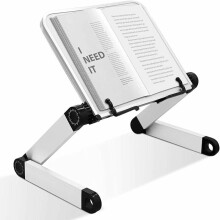 Support de livre de bureau ergonomique, portable et pliable, compatible avec plusieurs modes de lecture grâce à ses angles de vision réglables,
