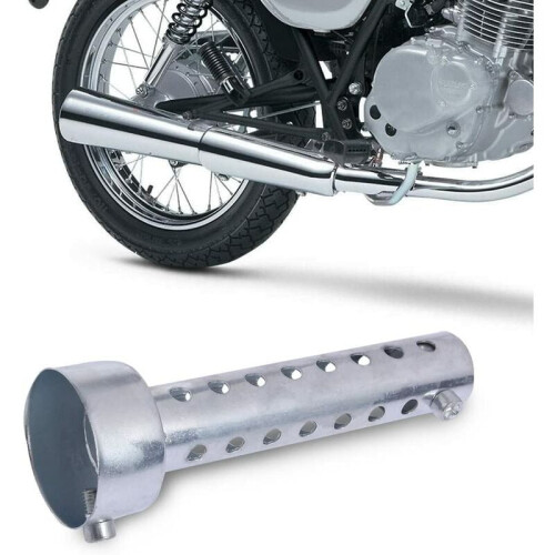 DB Killer for Motorcycles, Universal Compatibility Quick Easy Setup Adjustable Muffler High-hardness Iron Construction for Tailpipe 45mm Silver 2