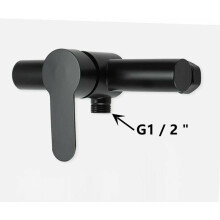 Ensemble de douche extérieure élégant, mitigeur thermostatique en acier inoxydable à poignée unique, entraxe réglable pour installation de