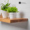 (90 cm, Dark Oak) Rustic Floating Shelf Solid Wood Chunky Handmade with Brackets 12x2 2