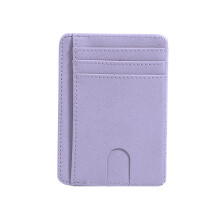 Slim PU Leather Card Holder Men's Women's Wallet RFID-Purple