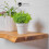 (60 cm, Walnut) Live Edge Rustic Floating Shelf made from Solid Wood, Chunky Old Slab Dark Oak 2