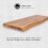 (60 cm, Walnut) Live Edge Rustic Floating Shelf made from Solid Wood, Chunky Old Slab Dark Oak 6