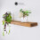 (60 cm, Natural Oak) Rustic Chunky Floating Shelf Handmade from Solid Wood 6x1.5 reclaimed scaffold 2