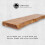 (130 cm, Walnut) Live Edge Rustic Floating Shelf made from Solid Wood, Chunky Old Slab 6