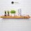 (130 cm, Teak) Live Edge Rustic Floating Shelf made from Solid Wood, Chunky Old Slab 3