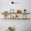(60 cm, Dark Oak) Industrial Rustic Floating Shelf Solid Wood Chunky Handmade with Brackets 9x2 6