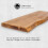 (150 cm, Antique Pine) Live Edge Rustic Floating Shelf Solid Wood, Wayne Edge Chunky Old Slab Dark Oak 6