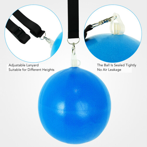 Inflatable Blue Swing Trainer Ball with Adjustable Lanyard for Beginners 2
