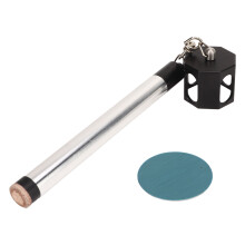 Professional Pool Cue Accessories, Wearproof Design Portable Billiard Chalk Holders for Long Term Use, Smooth Surface Silver Black Aluminum Alloy, 2 I