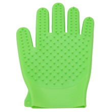 Double-Sided Silicone Pet Grooming Glove for Long & Short Hair, Light Green
