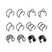 18Paare Schwarze Fashion Ear Clips Kreative Ohr Accessoires Für Damen