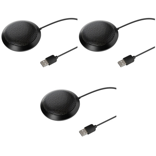 3Stk Mikrofon Metall Mit Rutschfester Matte Schwarz 2