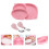 2Stk Trainings Teller Für Kinder, Silikon, Pink, Mit Essensfächern 8