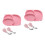 2Stk Trainings Teller Für Kinder, Silikon, Pink, Mit Essensfächern 4
