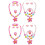 4Sets Schmuckset Blumen Plastik Halskette Armband 5