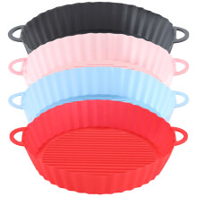 8Stk Airfryer Backmatte Aus Silikon, Bunt, Hitzebeständig, Mit Griff