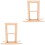 2Stk Beige Mini Holzfenster Langlebig Für Puppenhaus 5