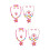 4Sets Schmuckset Blumen Plastik Halskette Armband 7