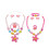 4Sets Schmuckset Blumen Plastik Halskette Armband 8