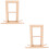 2Stk Beige Mini Holzfenster Langlebig Für Puppenhaus 8