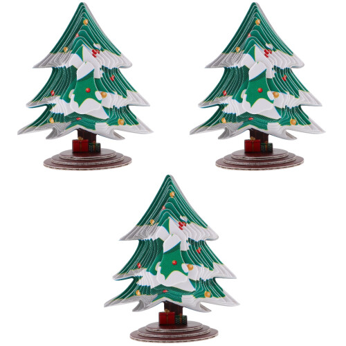3Sets 3D DIY Weihnachtsbaum Papier Puzzle Bunt Kinder Geschenk 1