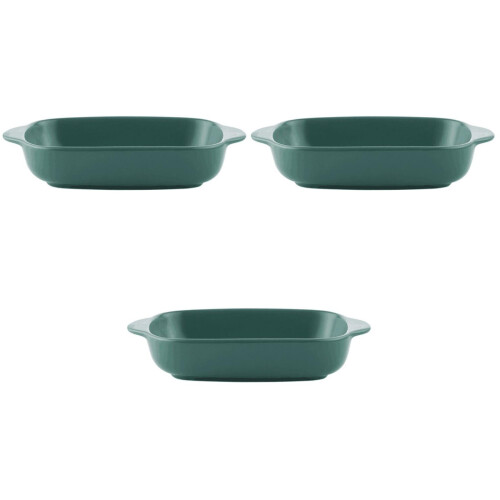 3Stk Grüne Keramik Backbleche Langlebig Für Kuchen Backen 2