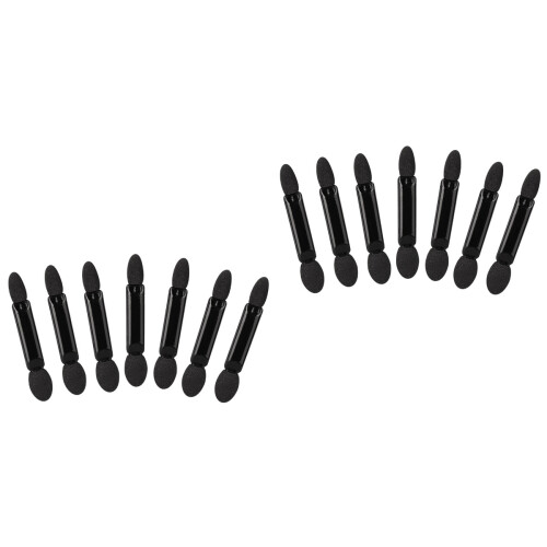 100Stk -Make-Up Pinselset Schwarz Mit Größen Runde 2