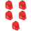 5Stk Roter Stoff Mini Rucksack, Dekoratives Mini Accessoire 9