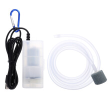 2Stk USB Aquarium Luftpumpe Pumpe Weiß Kompakt Tragbar