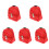 5Stk Roter Stoff Mini Rucksack, Dekoratives Mini Accessoire 4