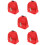 5Stk Roter Stoff Mini Rucksack, Dekoratives Mini Accessoire 10