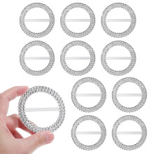 100Stk Silberfarbene Chair Sash Slider Buckle Für Festliche