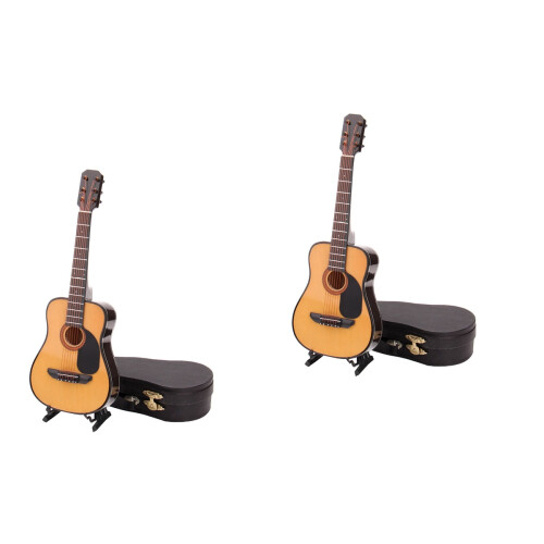 2Stk Mini Gitarre Modell Deko Mehrfarbig Langlebig Geschenk 2