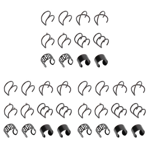 18Paren Basis Zwarte Oorclips Vrouwen En Modieus 1