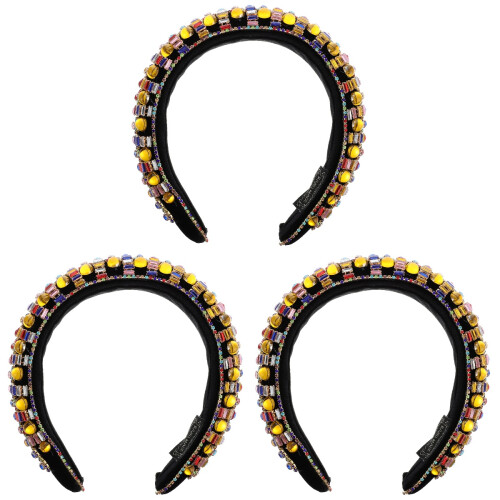 3St Belegde Rhinestone Haarbanden, Modieuze Hoofdbanden 1