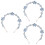 3St Sky-Blauwe Creatieve Parelkopband Voor Chic & 6