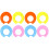 8St Kinder Badmuts Waterdicht, 3D , Verstelbare , Assortikleur 2