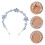 3St Sky-Blauwe Creatieve Parelkopband Voor Chic & 9