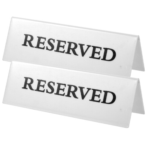 10St Witte Reserveringsborden Herbruikbaar Voor Restaurant 2