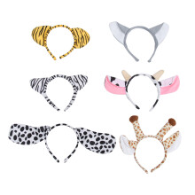 12Stk Flauschige Haarbänder Tierdesign Kopfputz Für Karneval Party