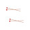 2Paren Rood Bell Mallets Rubberkop Drumsticks Percussie Set 7