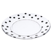 3Stk Kreative Schwarze Glasplatten Salat Dessert Serviergeschirr