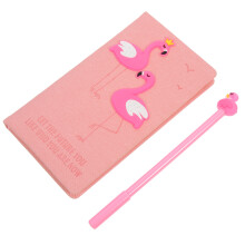 2Sets Tragbares Leder Notizbuch, Rosa, Für , Reise Und Schule