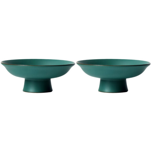 2St Keramische Groene Bordjes Voor Fruit, Pudding En Dessert 1