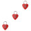 3St Veiligheid Hangsloten Met Code Hartvorm Compact Voor Bagage Multi 5