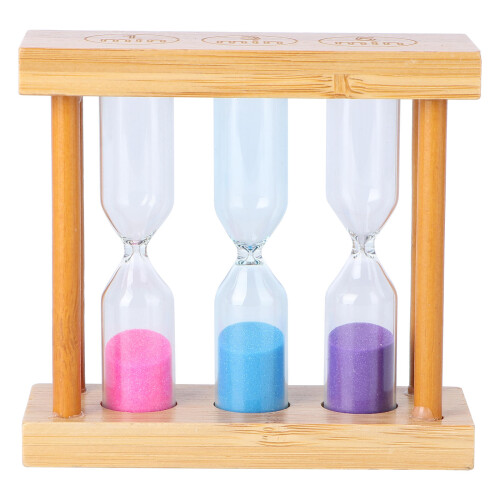 3Stk Farbige Holz Sanduhr Dekorative Timer Wohnaccessoire