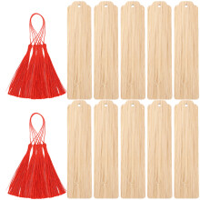 40Sets Holz Lesezeichen Blank DIY Beige Seitenmarker Gravierte Tags